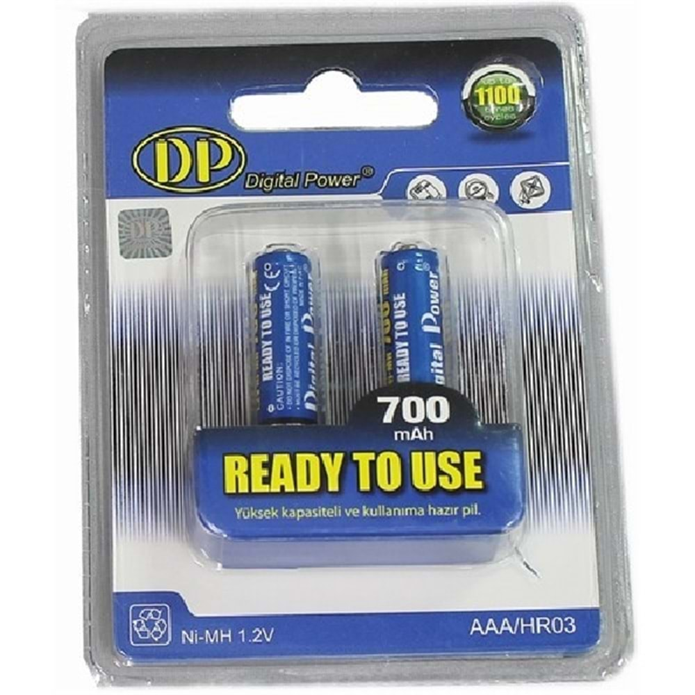 DP AAA 700 Mah Şarjlı Pil