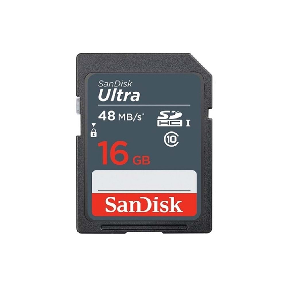 SanDisk 16Gb Ultra Sdhc 48Mb/S Sd Hafıza Kartı