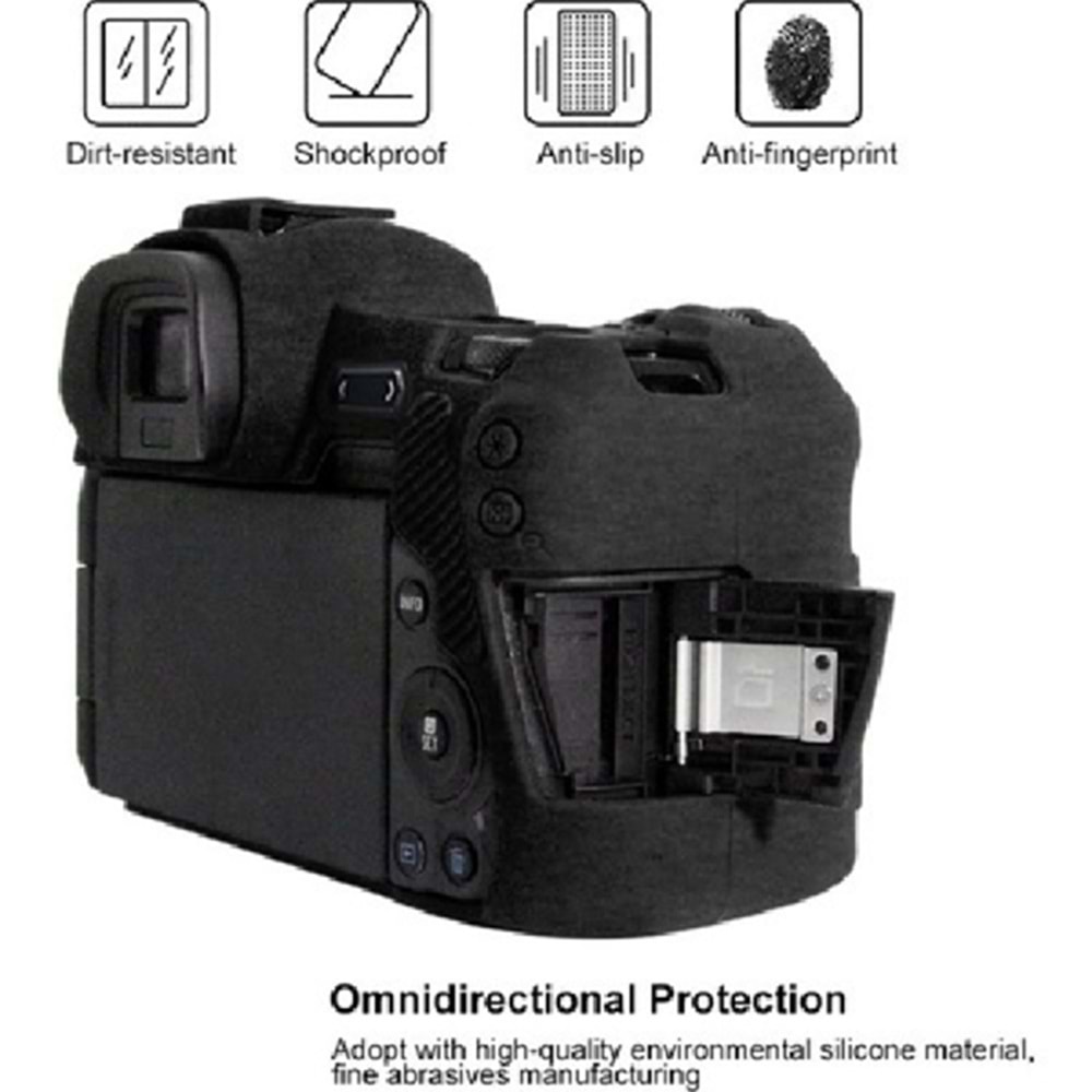 DP Canon EOS R Silikon Kılıf (SİYAH)