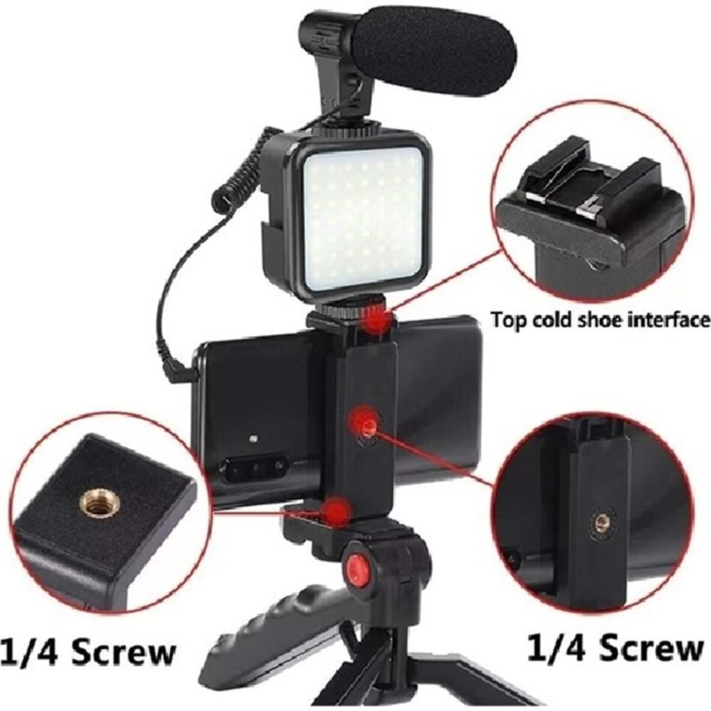 DP Ay-49 Video Making Kit Youtube Tiktok Işık Tripod Vlog Video Kayıt Işık Kumandalı Foto Video Işık