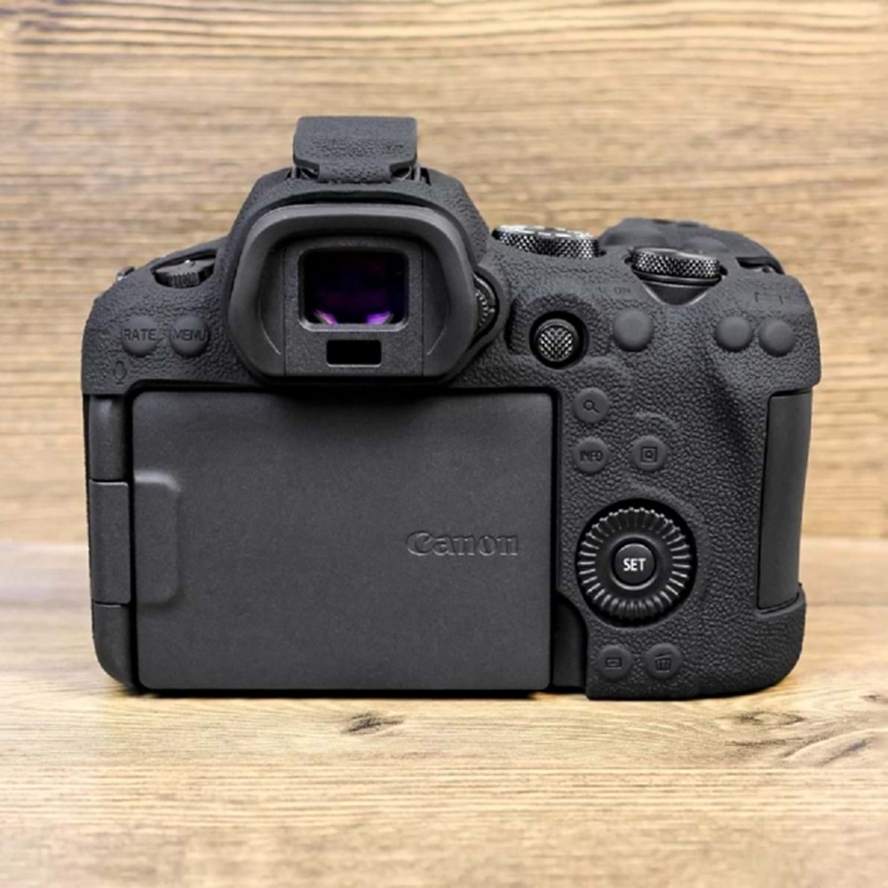 DP Canon R6 Mark 2 Silikon Kılıf (SİYAH)