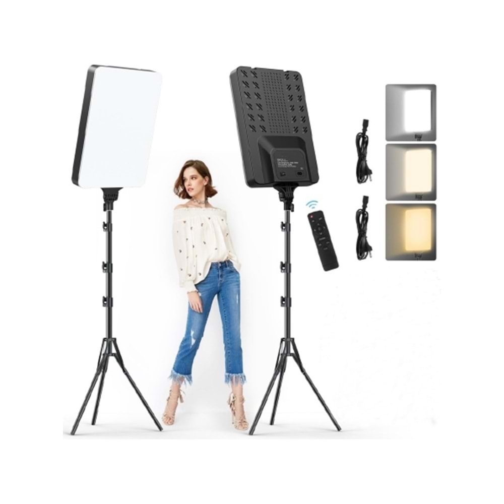 DP RL-28 Inç LED Fill Light Işık Foto Video Işık Youtube,kuaför,Çekimleri + 2 Metre Işık Ayağı