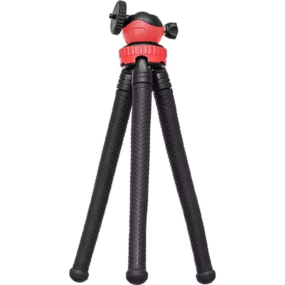 Esnek Ahtapot Tripod: Flexıble Masa Üstü Stand, Fotoğraf Makinesi ve Aksiyon Kamera Tutucu