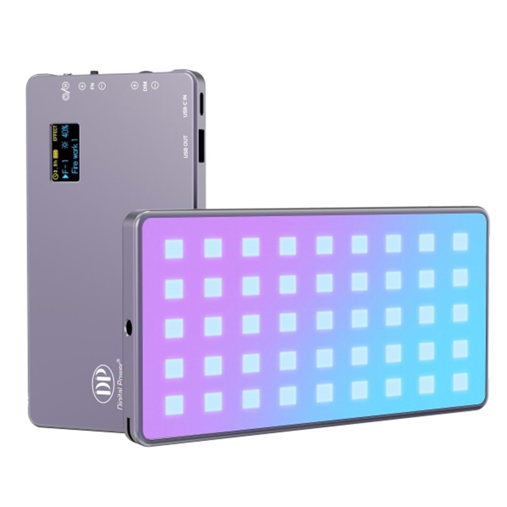 DP Led 135 RGB Led Işık Paneli Foto Video Işık RGB Slikon Diffucer Çantalı Şarj Edilebilir