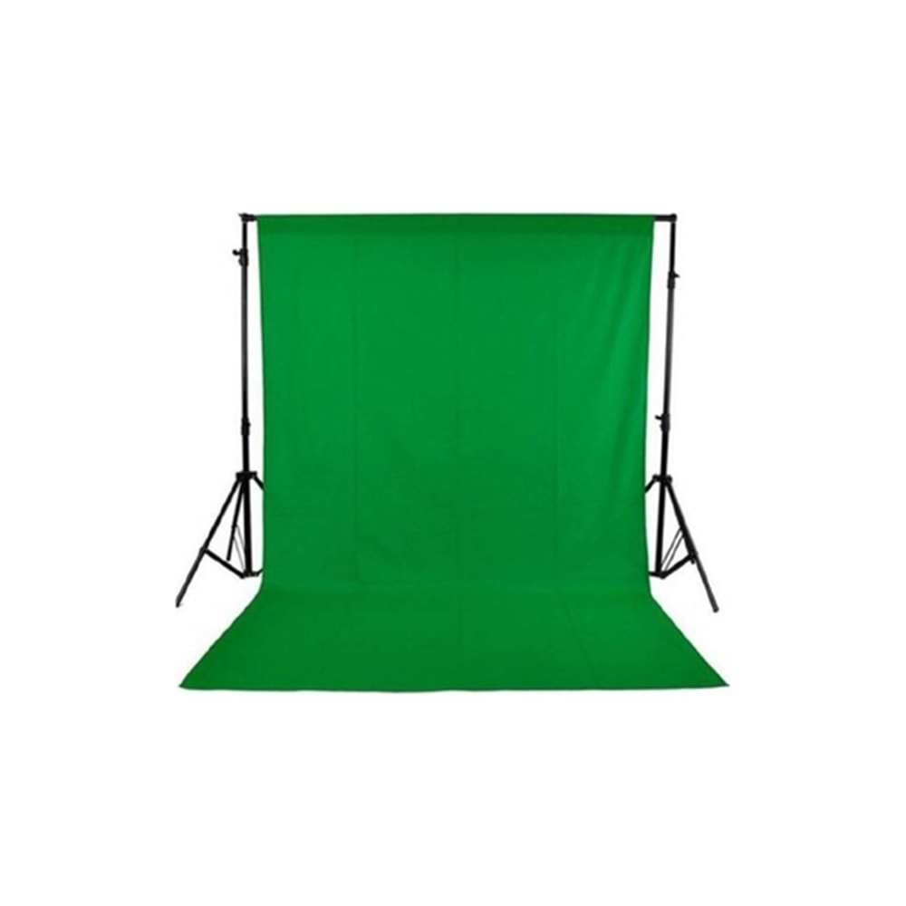 DP 2 x 3 m Yeşil Fon Perde + 2 x 3 m Fon Stantı Fotoğraf Video Çekim Kiti Greenbox Set Çantalı