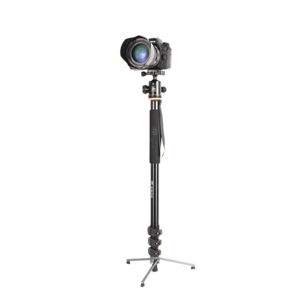 DP-902 PLUS MONOPOD Katlanır Destek Tabanlı ve DSLR Kamera için Ballhead, Maksimum Yükseklik 182cm