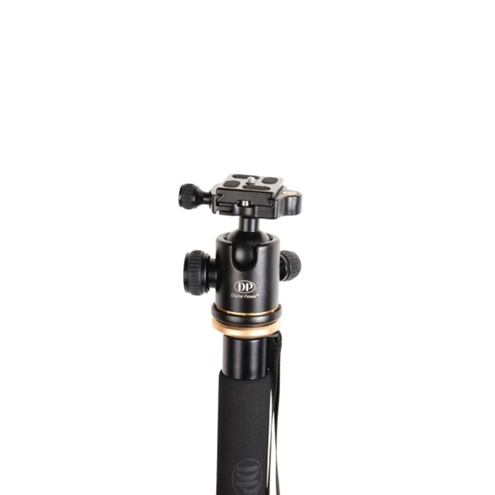 DP-902 PLUS MONOPOD Katlanır Destek Tabanlı ve DSLR Kamera için Ballhead, Maksimum Yükseklik 182cm