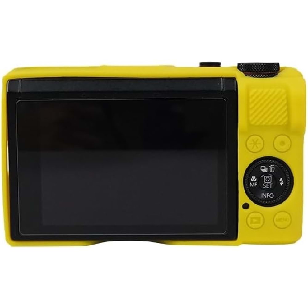 DP Canon Powershot G7 X Mark III / G7x3 Lens Kapaklı Yumuşak Silikon Koruyucu Kılıf Sarı Renk