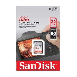 SanDisk 32Gb Ultra Sdhc 80Mb/S Sd Hafıza Kartı