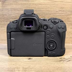 DP Canon R6 Mark 2 Silikon Kılıf (SİYAH)