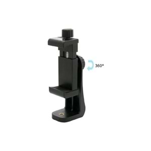 Tripod ve Monopod Için Telefon Bağlantı Aparatı Cep Telefonu Klipsi Tutucu Yatay ve Dikey Kullanılır