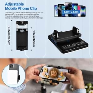 DP Led 60 Mini Klipsli Foto Kamera Işığı Cep Telefonu Led Işık Selfie Işık Şarj Edilebilir