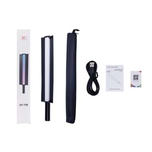 DP-730 LED Rgb Stick Çubuk LED Foto Video Işık Rgb LED Işık Çubuğu Telefonla Kontrol Çantalı 30W