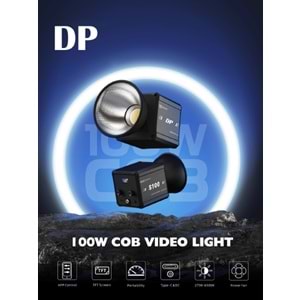 DP S100 100W Bi-Color COB Led Flaş Sürekli Işık AC Güç Adaptörlü