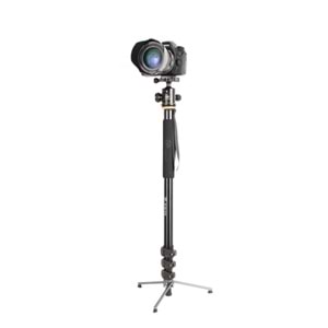 DP-902 PLUS MONOPOD Katlanır Destek Tabanlı ve DSLR Kamera için Ballhead, Maksimum Yükseklik 182cm