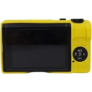 DP Canon Powershot G7 X Mark III / G7x3 Lens Kapaklı Yumuşak Silikon Koruyucu Kılıf Sarı Renk