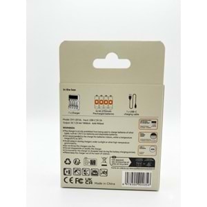 DP-CH1-201AL 4lü PİL USB LCD Şarj Aleti Şarj Cihazı+4 Adet AA 2700 mAh Şarjlı Kalem Pil Hediyeli