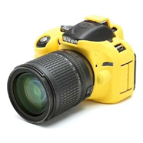 DP Nikon D5100-5200 Sarı Silikon Kılıf