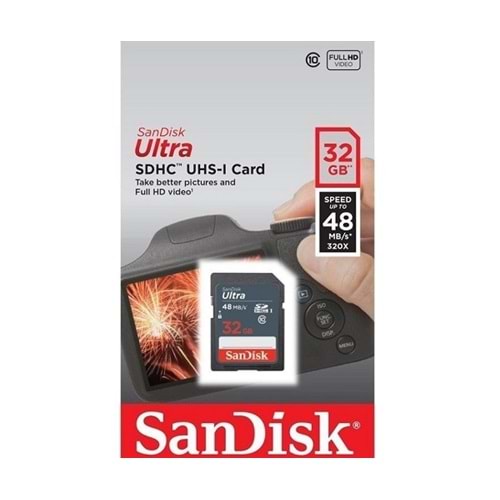 SanDisk 32Gb Ultra Sdhc 48Mb/S Sd Hafıza Kartı