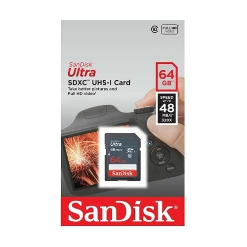 SanDisk 64Gb Ultra Sdhc 48Mb/S Sd Hafıza Kartı