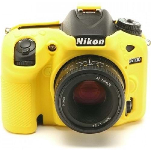 DP Nikon D7100-7200 Sarı Silikon Kılıf