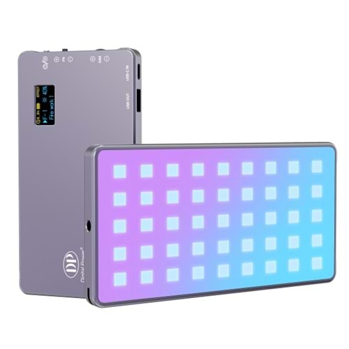 DP Led 135 RGB Led Işık Paneli Foto Video Işık RGB Slikon Diffucer Çantalı Şarj Edilebilir