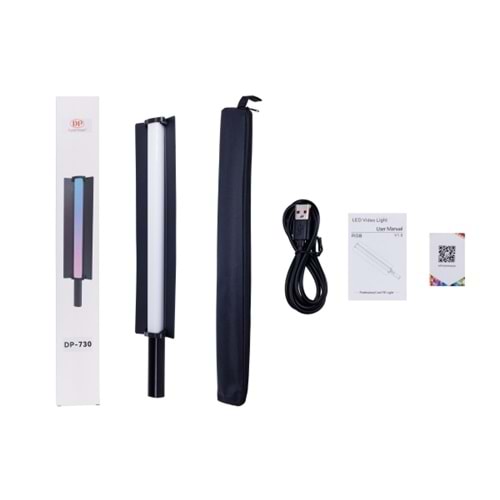 DP-730 LED Rgb Stick Çubuk LED Foto Video Işık Rgb LED Işık Çubuğu Telefonla Kontrol Çantalı 30W