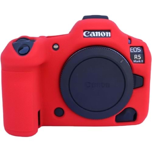 DP Canon R5 Mark II Silikon Kılıf (KIRMIZI)