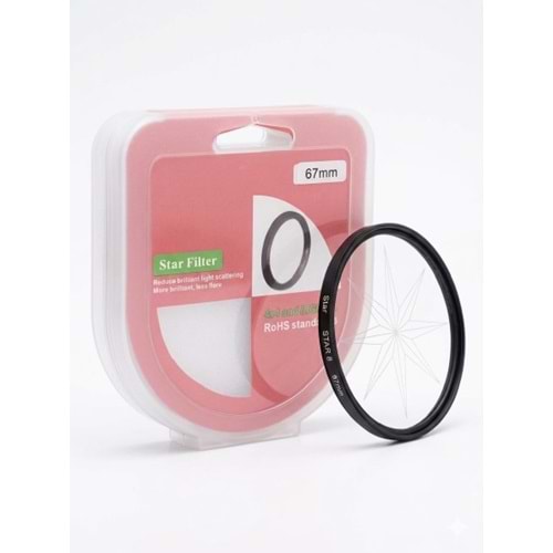 DP 67mm Yıldız Filtre 8x Efekt Filtre Özellikli Yüksek Kalite Alüminyum ve Optik Cam
