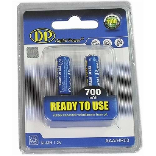 DP AAA 700 Mah Şarjlı Pil