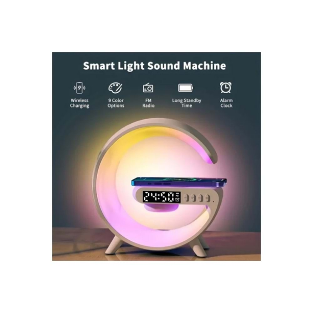 DP G63 Smart Light Sound Machine Kablosuz Şarj Hoparlör Çok Modlu Işık Kutusu