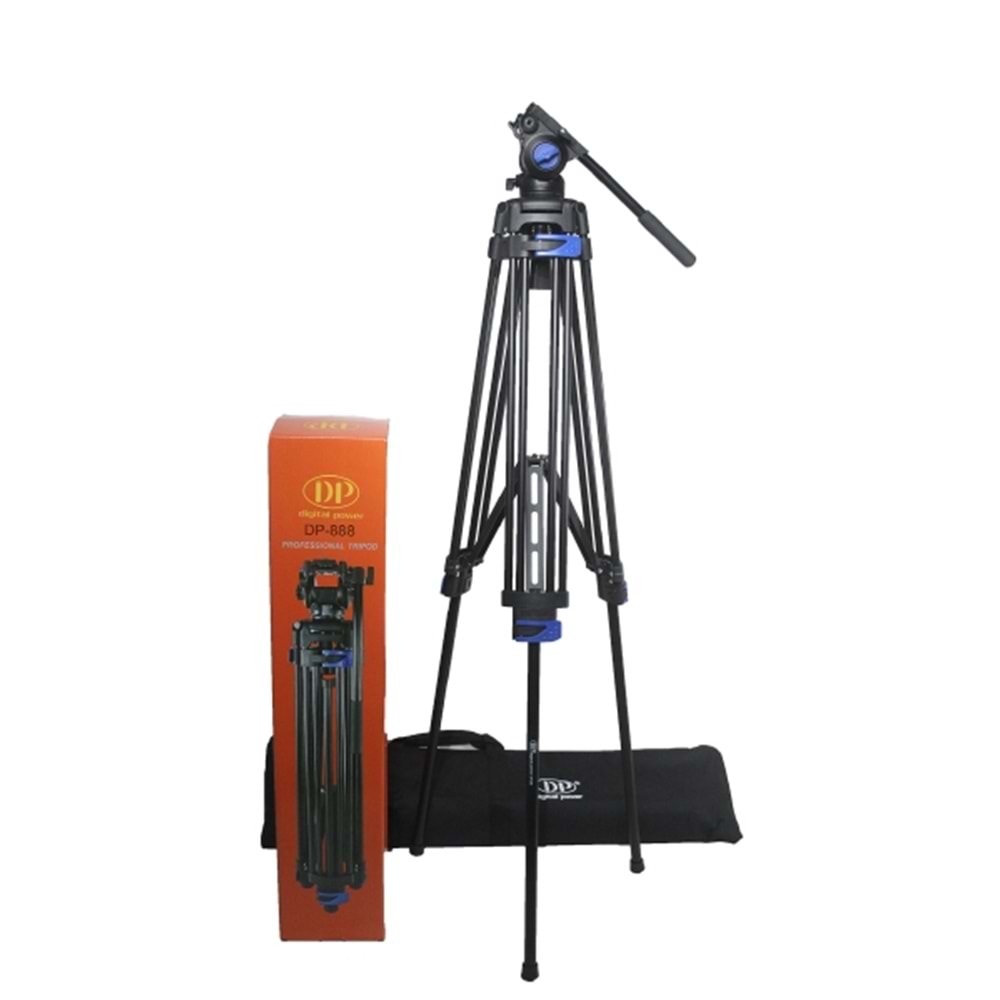 DP 888 Professional Video Kamera Tripod 180M Hidrolik Kafa