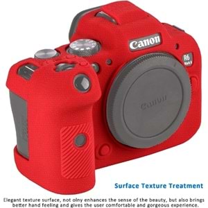 DP Canon R6 Mark 2 Silikon Kılıf (KIRMIZI)