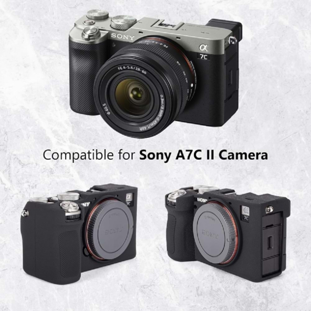 DP Sony A7CII Silikon Kılıf (SİYAH)