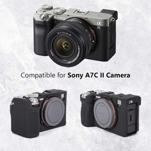 DP Sony A7CII Silikon Kılıf (SİYAH)