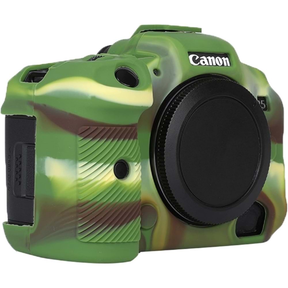 DP Canon R5 Silikon Kılıf (KAMUFLAJ)