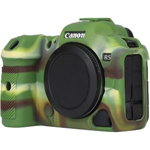 DP Canon R5 Silikon Kılıf (KAMUFLAJ)