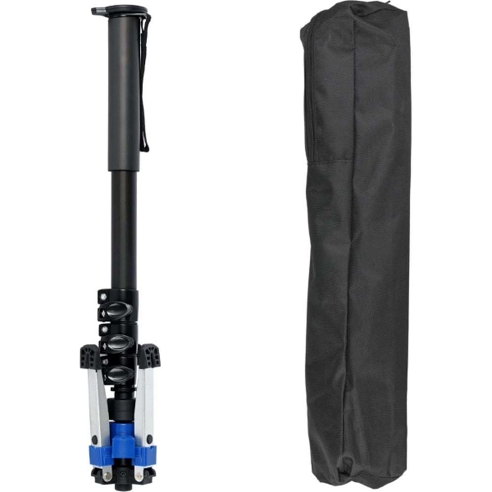 DP-802 PLUS Profesyonel 175cm Metal Ayaklı Monopod Çıkarılabilir Sabitleme Ayağı, 5 kg Taşıma