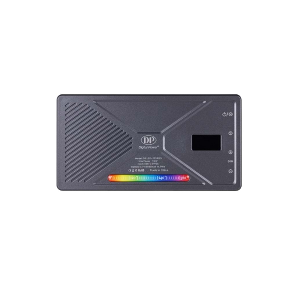 DP-LED 225 PRO Rgb Led Işık 2500K-9900K Fotoğraf Video Işığı Şarjlı ve App Kontrollü
