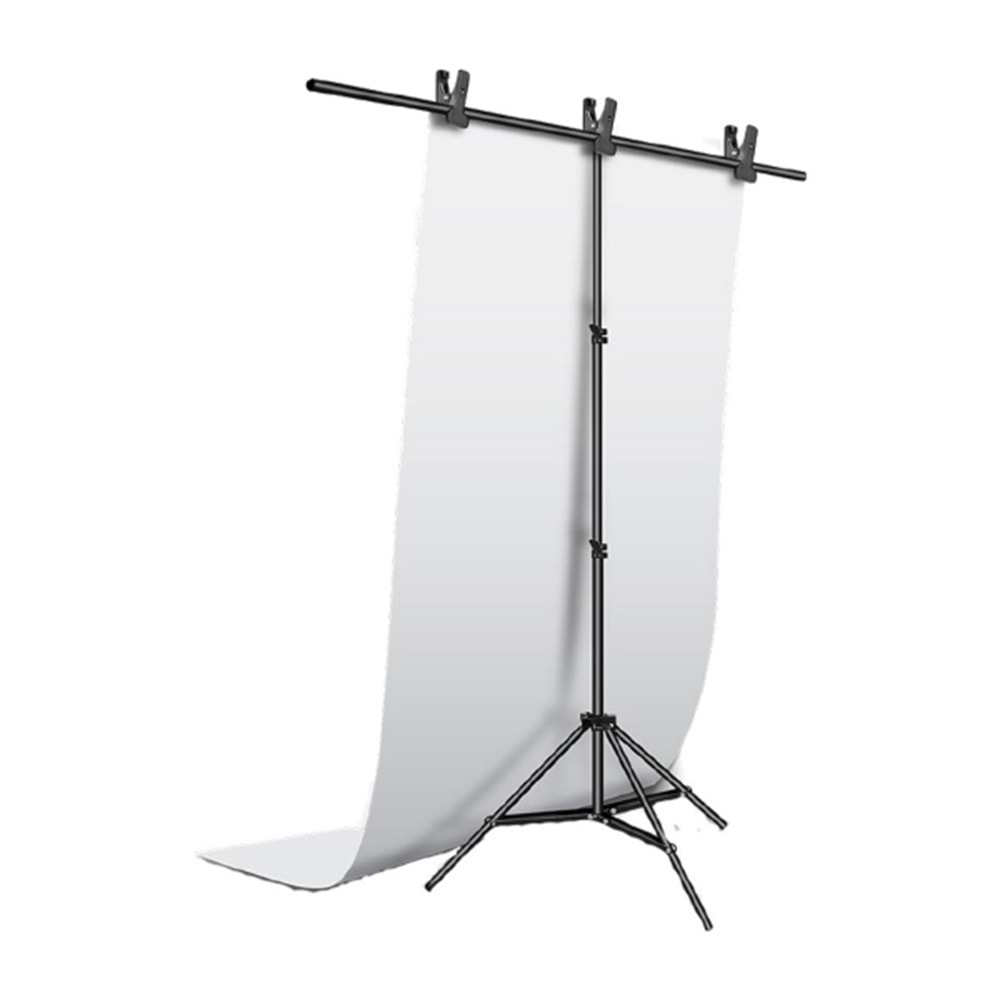 DP Taşınabilir 150X200CM Beyaz Pvc Fon 160X200CM T Stand Kit