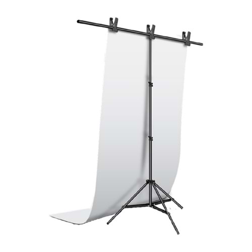 DP Taşınabilir 150X200CM Beyaz Pvc Fon 160X200CM T Stand Kit