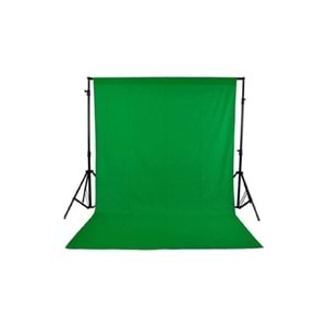 DP 2 x 3 m Yeşil Fon Perde + 2 x 3 m Fon Stantı Fotoğraf Video Çekim Kiti Greenbox Set Çantalı