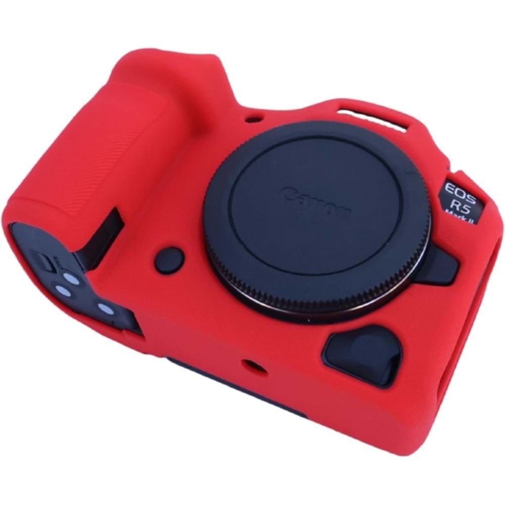 DP Canon R5 Mark II Silikon Kılıf (KIRMIZI)
