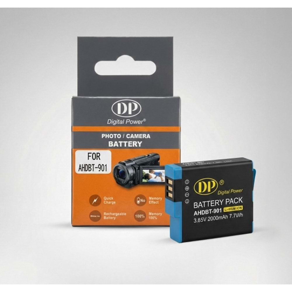 DP Gopro Ahdbt 901 Batarya (Gopro Hero 9, Hero 10, HERO11, HERO12)