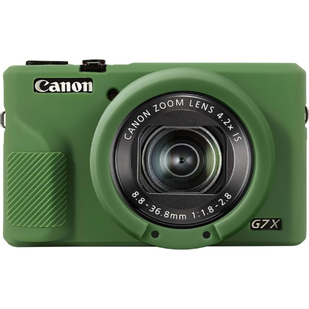 DP Canon Powershot G7 X Mark III / G7x3 Lens Kapaklı Yumuşak Silikon Koruyucu Kılıf Yeşil Renk