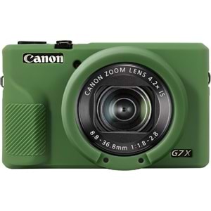 DP Canon Powershot G7 X Mark III / G7x3 Lens Kapaklı Yumuşak Silikon Koruyucu Kılıf Yeşil Renk