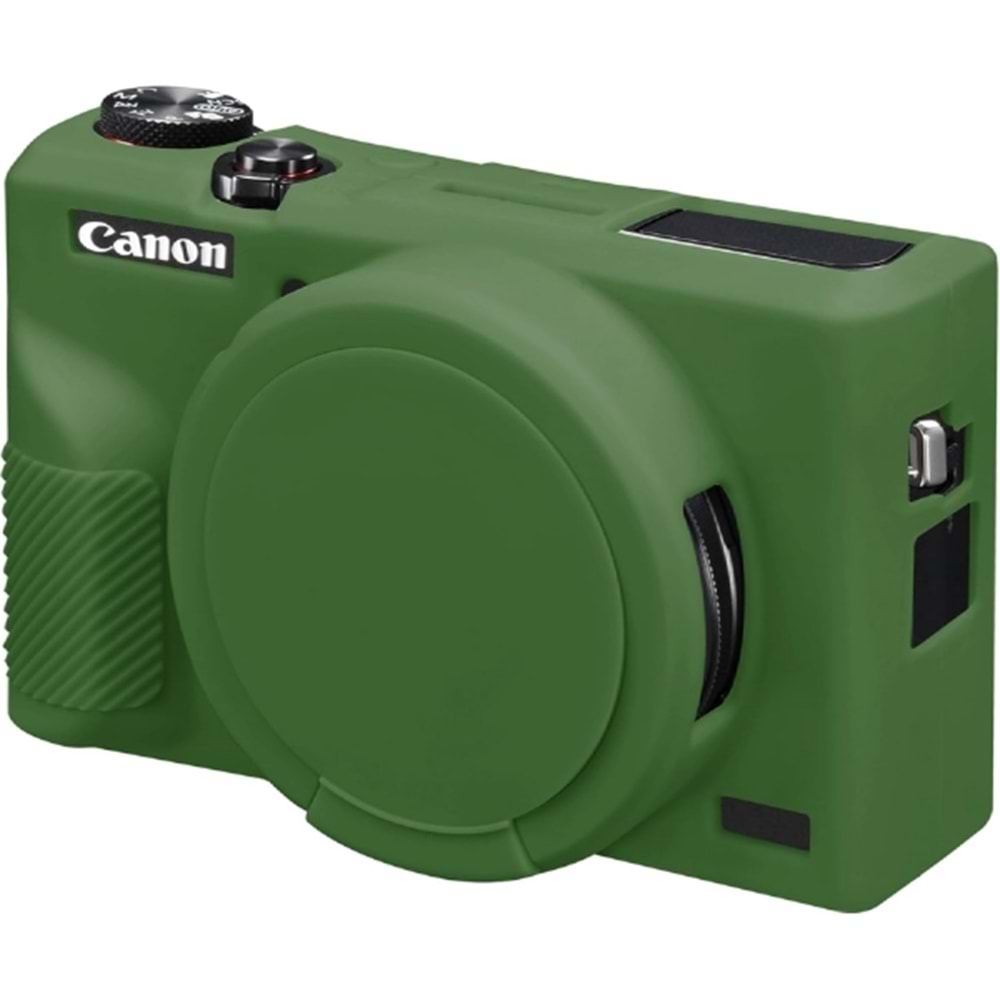 DP Canon Powershot G7 X Mark III / G7x3 Lens Kapaklı Yumuşak Silikon Koruyucu Kılıf Yeşil Renk