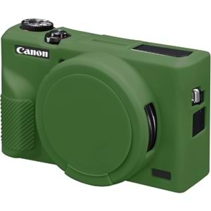 DP Canon Powershot G7 X Mark III / G7x3 Lens Kapaklı Yumuşak Silikon Koruyucu Kılıf Yeşil Renk