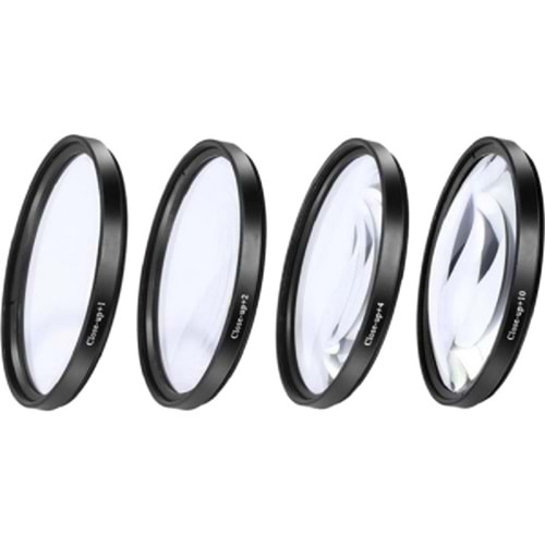 DP 77MM Makro Closeup Lens Setleri +1 +2 +4 +10 Filtre Kiti ile Kese Çantalı